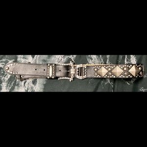 Betsey Johnson Studded Leather Belt
